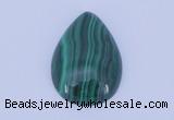 CGC30 2pcs 13*18mm flat teardrop natural malachite gemstone cabochons