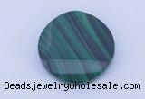 CGC41 25mm faceted coin natural malachite gemstone cabochons