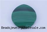 CGC44 24mm faceted coin natural malachite gemstone cabochons