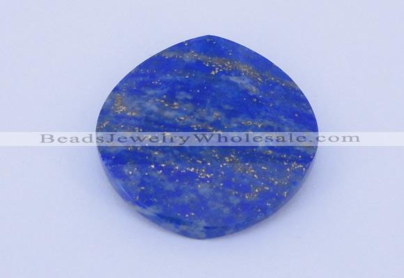 CGC51 6*28mm faceted coin natural lapis lazuli gemstone cabochons