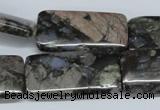 CGE04 15.5 inches 15*30mm rectangle glaucophane gemstone beads