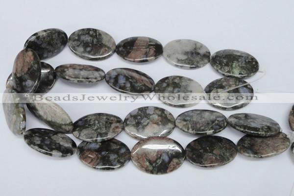 CGE09 15.5 inches 25*35mm oval glaucophane gemstone beads