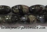 CGE115 15.5 inches 8*14mm rice glaucophane gemstone beads