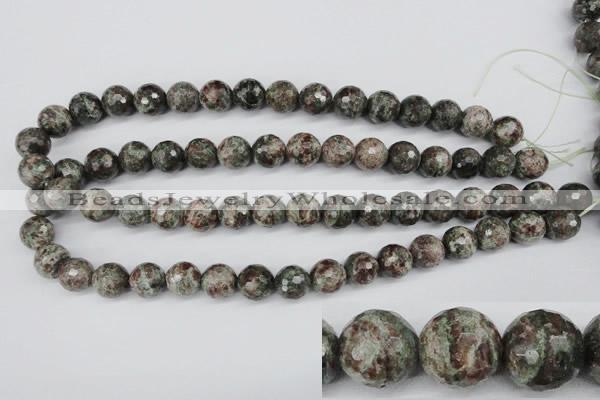 CGG05 15.5 inches 14mm faceted round ghost gemstone beads wholesale