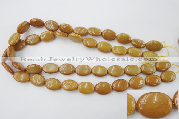 CGJ314 15.5 inches 13*18mm oval goldstone jade beads wholesale