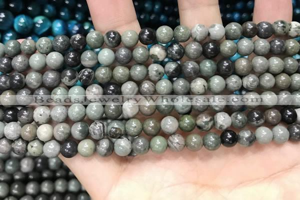 CGJ510 15.5 inches 4mm round green forst jasper beads wholesale