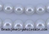 CGL01 10PCS 16 inches 4mm round dyed glass pearl beads wholesale