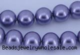 CGL152 10PCS 16 inches 4mm round dyed glass pearl beads wholesale