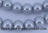 CGL162 10PCS 16 inches 4mm round dyed glass pearl beads wholesale