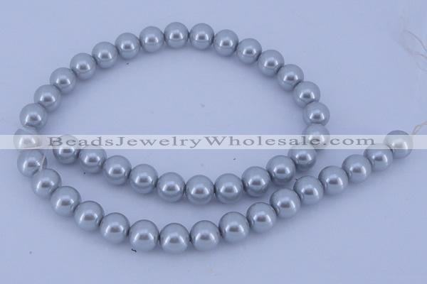 CGL162 10PCS 16 inches 4mm round dyed glass pearl beads wholesale