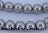 CGL172 10PCS 16 inches 4mm round dyed glass pearl beads wholesale