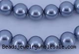 CGL182 10PCS 16 inches 4mm round dyed glass pearl beads wholesale