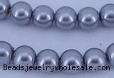 CGL194 10PCS 16 inches 8mm round dyed glass pearl beads wholesale