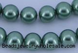 CGL222 10PCS 16 inches 4mm round dyed glass pearl beads wholesale