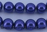 CGL264 10PCS 16 inches 8mm round dyed glass pearl beads wholesale