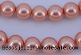 CGL292 10PCS 16 inches 4mm round dyed glass pearl beads wholesale