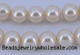 CGL32 10PCS 16 inches 4mm round dyed glass pearl beads wholesale