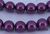 CGL332 10PCS 16 inches 4mm round dyed glass pearl beads wholesale