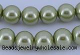 CGL362 10PCS 16 inches 4mm round dyed glass pearl beads wholesale