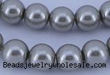 CGL372 10PCS 16 inches 4mm round dyed glass pearl beads wholesale