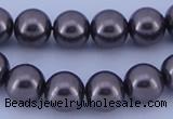 CGL403 10PCS 16 inches 6mm round dyed glass pearl beads wholesale