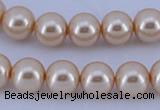 CGL43 10PCS 16 inches 6mm round dyed glass pearl beads wholesale