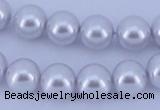 CGL72 10PCS 16 inches 4mm round dyed glass pearl beads wholesale