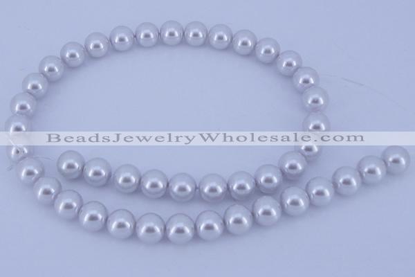 CGL76 5PCS 16 inches 12mm round dyed glass pearl beads wholesale