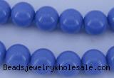 CGL806 10PCS 16 inches 4mm round heated glass pearl beads wholesale