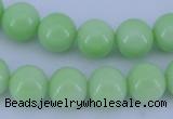 CGL818 10PCS 16 inches 4mm round heated glass pearl beads wholesale