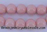 CGL830 10PCS 16 inches 4mm round heated glass pearl beads wholesale