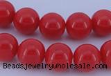 CGL842 10PCS 16 inches 4mm round heated glass pearl beads wholesale