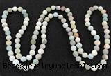 CGN1002 8mm round matte amazonite 108 beads mala necklaces