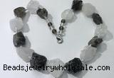 CGN148 19.5 inches 10*14mm - 20*30mm nuggets mixed quartz necklaces