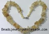 CGN159 18.5 inches 12*16mm - 13*18mm nuggets citrine necklaces