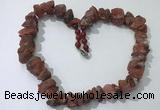 CGN162 18.5 inches 12*16mm - 13*18mm nuggets red agate necklaces