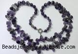 CGN538 27 inches fashion amethyst gemstone beaded necklaces