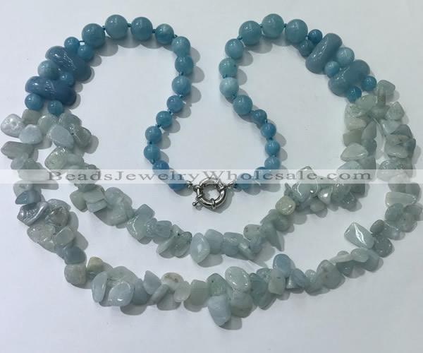 CGN544 27 inches fashion mixed gemstone beaded necklaces