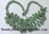 CGN560 19.5 inches stylish 4mm - 12mm green aventurine beaded necklaces