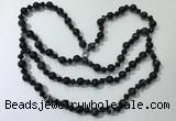 CGN659 22 inches chinese crystal & striped agate beaded necklaces