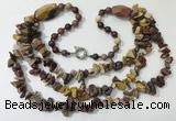 CGN675 22 inches stylish mookaite gemstone beaded necklaces
