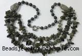 CGN677 22 inches stylish labradorite gemstone beaded necklaces