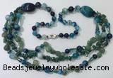 CGN684 23.5 inches chinese crystal & mixed gemstone beaded necklaces