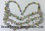 CGN698 22.5 inches chinese crystal & mixed gemstone beaded necklaces