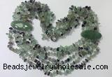 CGN760 20 inches stylish 6 rows fluorite chips necklaces