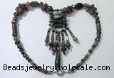 CGN815 19.5 inches chinese crystal & Indian agate statement necklaces