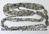 CGN850 30 inches trendy Montana agate long beaded necklaces