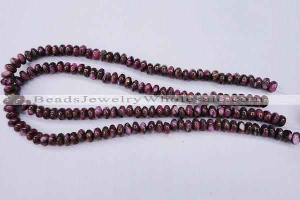 CGO71 15.5 inches 5*8mm rondelle gold red color stone beads