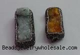 CGP1545 20*40mm - 22*45mm rectangle druzy agate pendants