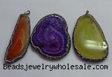 CGP1552 50*75mm - 58*100mm freeform agate pendants wholesale